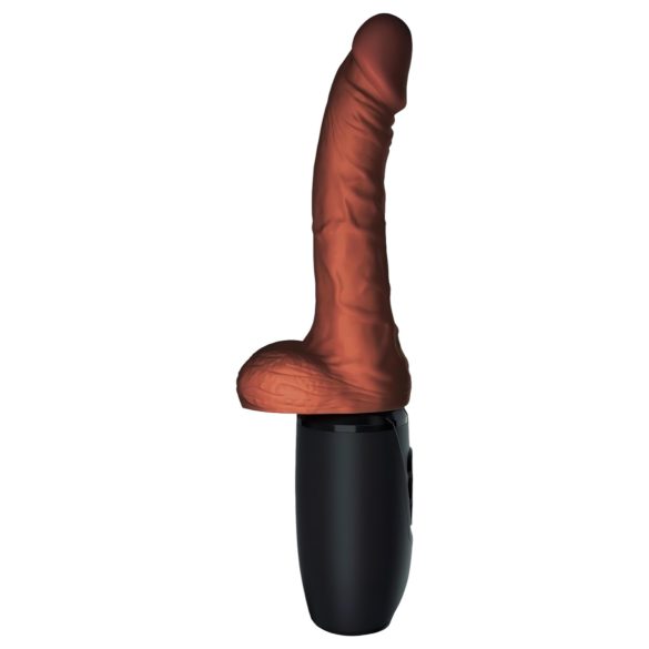 King Cock Plus 7,5 - dildo vibrator met ballen - bruin