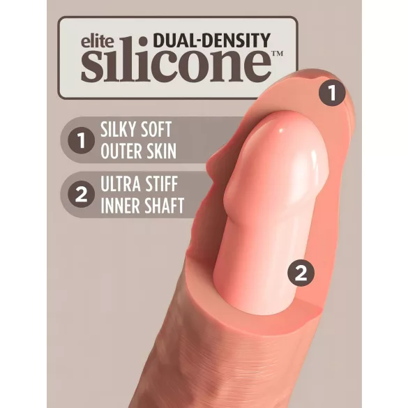 King Cock Elite 8 - realistische dildo met zuignap - 20cm - huidskleur
