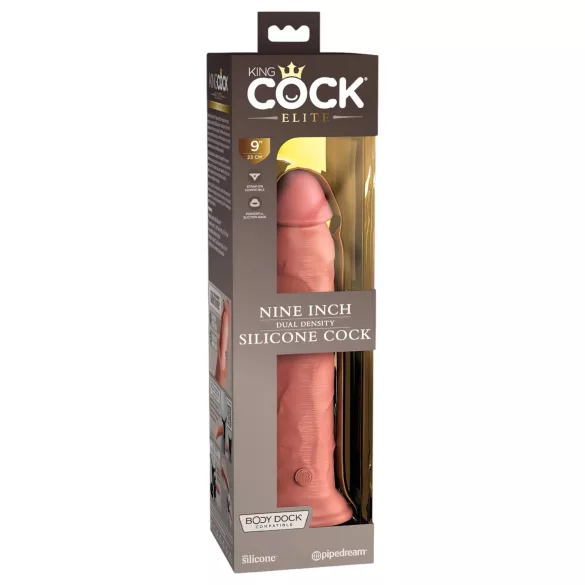 King Cock Elite 9 - dildo met zuignap - realistisch - 23cm - huidskleur