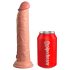 King Cock Elite 9 - zuignap, levensechte dildo (23 cm) - natuurlijk