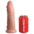 King Cock Elite 8 - dildo met zuignap en vibrator - 20 cm - huidskleur