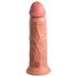 King Cock Elite 8 - dildo met zuignap en vibrator - 20 cm - huidskleur