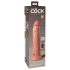 King Cock Elite 9 - zuignap vibrator 23cm - naturel