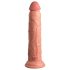 King Cock Elite 9 - zuignap vibrator 23cm - naturel