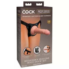   King Cock Elite Beginner's - strap-on dildo - realistisch - huidskleur