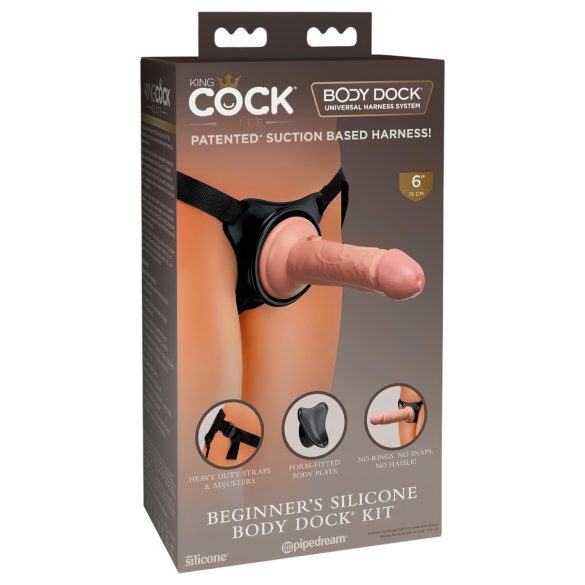 King Cock Elite Beginner's - draagbare dildo (natuurlijk)