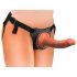 King Cock Elite Comfy - Strap-on dildo met harnas (donker natuur)