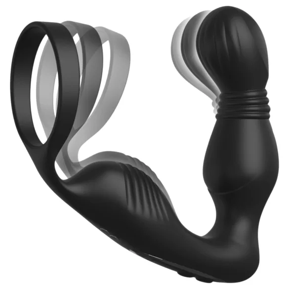 Anal Fantasy Elite - prostaat vibrator met penisring - zwart