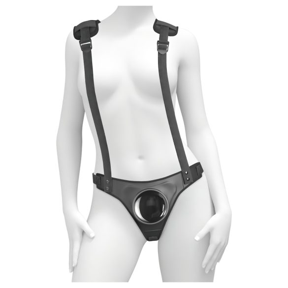 Body Dock - Verleidelijke strap-on slip (zwart)