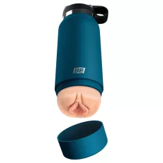   Fuck Flask Private Pleaser - kunstvagina in fles - blauw/naturel
