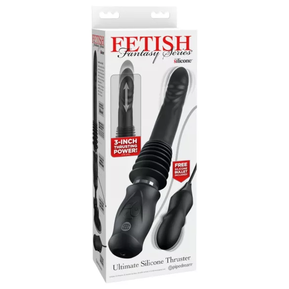 Fetish - vibrator met stoterfunctie - zwart