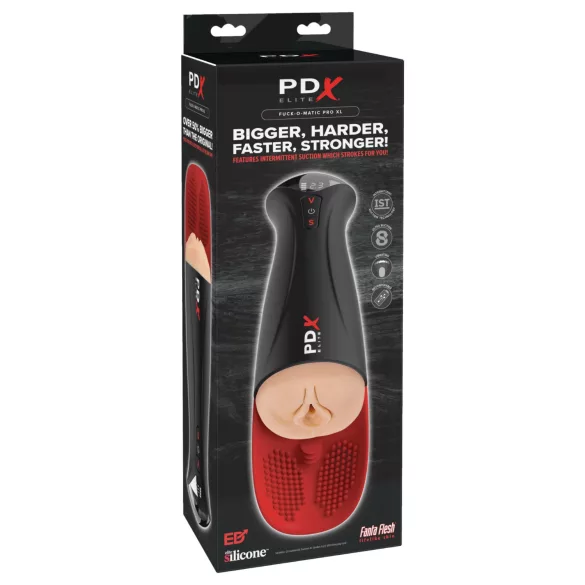 PDX Elite Fuck-O-Matic Pro XL automatische zuigende masturbator - zwart