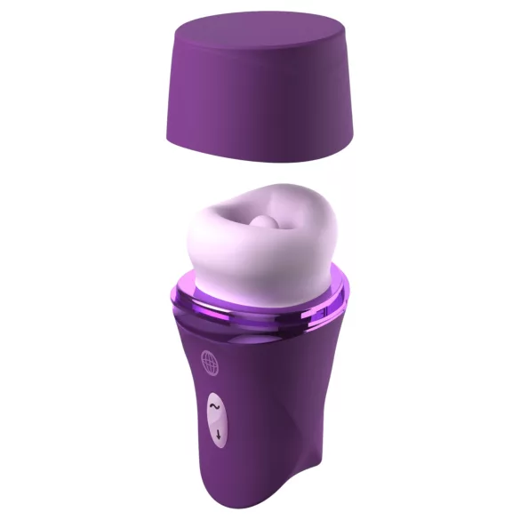 Fantasy For Her Lush Kiss Plush - zuig- en likstimulator voor de clitoris (paars)