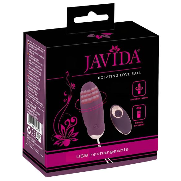 Javida - draadloze, roterende pareltril-ei (paars)