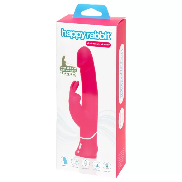Happyrabbit - rabbit vibrator met dubbele densiteit - waterdicht - roze