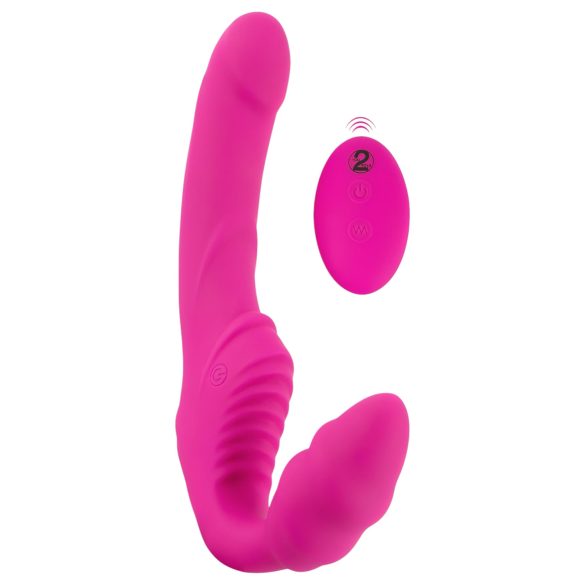 Strepless Strap-On - Draagbare Vibrator (roze)