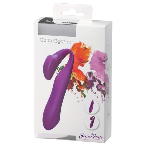 BeauMents Come2gether - oplaadbare, waterdichte duo-vibrator (paars)