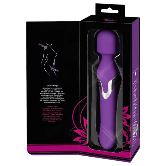 Javida Wand & Pearl - 2-in-1 wand vibrator - paars