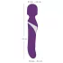 Javida Wand & Pearl - 2-in-1 wand vibrator - paars