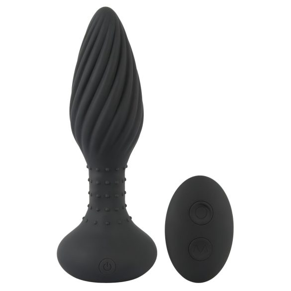 ANOS - Draaiende parel anale vibrator (zwart)
