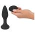 ANOS - Draaiende parel anale vibrator (zwart)