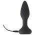 ANOS - Draaiende parel anale vibrator (zwart)