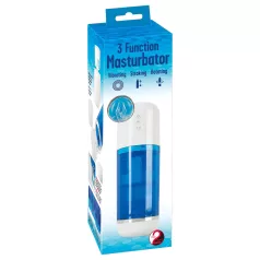  You2Toys - oplaadbare roterende/zuigende masturbator (blauw-wit)