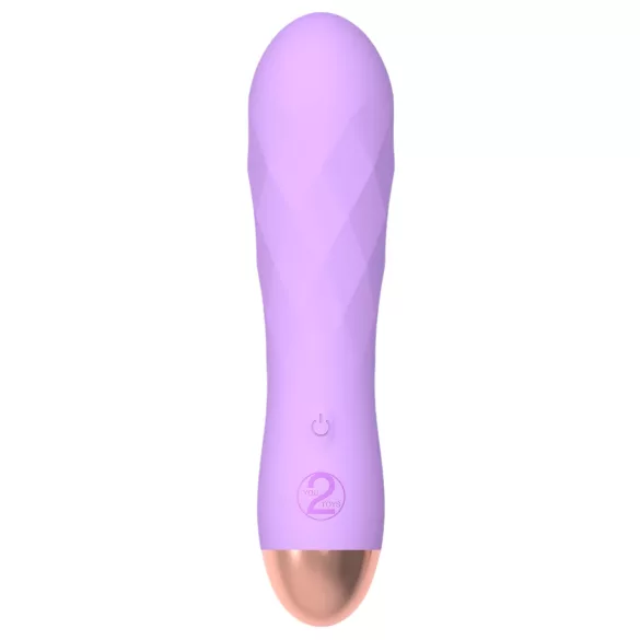 Cuties Mini - vibrator - oplaadbaar waterdicht geribbeld - siliconen paars