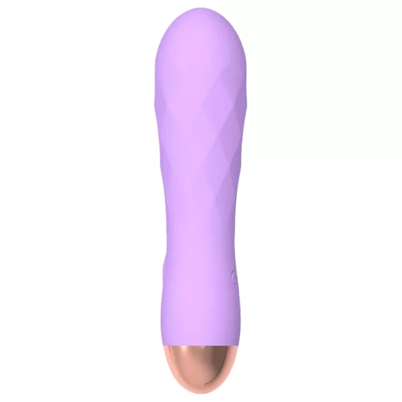 Cuties Mini - vibrator - oplaadbaar waterdicht geribbeld - siliconen paars