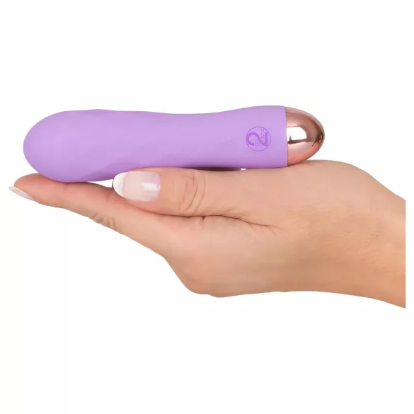 Cuties Mini - vibrator - oplaadbaar waterdicht geribbeld - siliconen paars