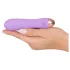 Cuties Mini - vibrator - oplaadbaar waterdicht geribbeld - siliconen paars