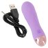 Cuties Mini - oplaadbare, waterdichte ribbelvibrator (paars)