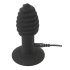 Black Velvet Twist - oplaadbare, siliconen anale vibrator (zwart)