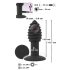 Black Velvet Twist - oplaadbare, siliconen anale vibrator (zwart)