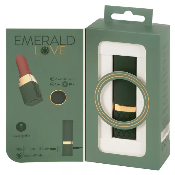 Emerald Love - oplaadbare waterproof mini vibrator - rood