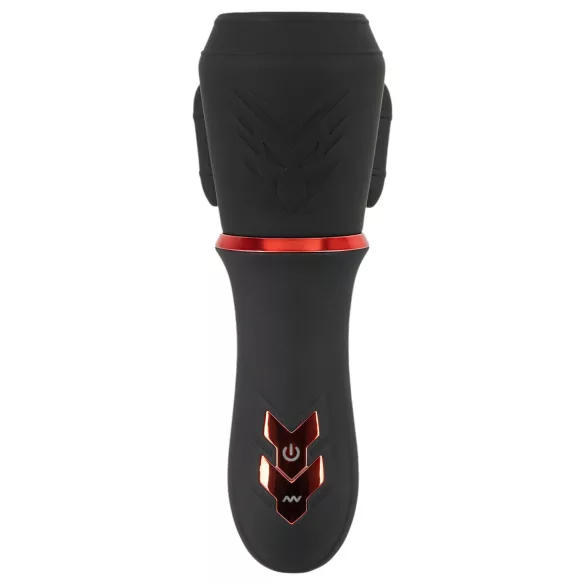 Rebel - penistop vibrator met 2 motoren - oplaadbaar - zwart