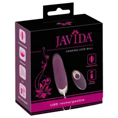  Javida Shaking Love - vibrerend eitje met afstandsbediening - duwfunctie - paars