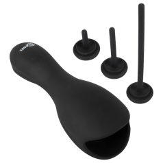 Rebel - eikelvibrator met dilator (zwart)