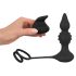 Rebel 2in1 - Draadloze Anale Vibrator met Penisring en Radiofunctie (Zwart)