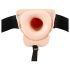 You2Toys Strap-on - holle, verstelbare vibrator (natuurlijk)