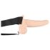 You2Toys Strap-on - holle, verstelbare vibrator (natuurlijk)