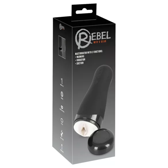 Rebel 3 Function - oplaadbare, verwarmde kunstvagina‑masturbator