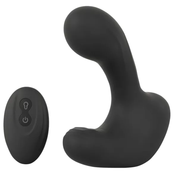 Rebel RC - oplaadbare op afstand bedienbare opblaasbare anale vibrator - zwart