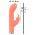 You2Toys Peachy! Mini Konijn - oplaadbare konijnenvibrator (perzik)