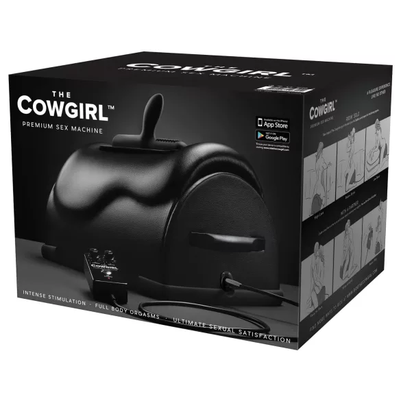 The Cowgirl - seksspeelgoed machine - premium rijdend - zwart