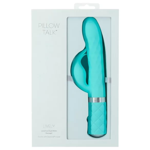 Pillow Talk Lively - oplaadbare clitoris vibrator met arm (turquoise)