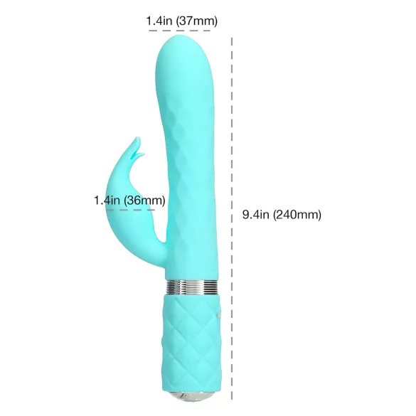Pillow Talk Lively - oplaadbare clitoris vibrator met arm (turquoise)