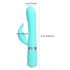 Pillow Talk Lively - Oplaadbare Vibrator met Clitorisstimulator (Turkoois)
