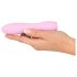 Cuties Mini 3 - oplaadbare, waterdichte geribbelde vibrator (roze)