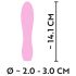 Cuties Mini 3 - oplaadbare, waterdichte geribbelde vibrator (roze)